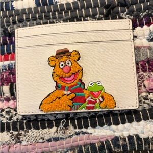 Disney Kate Spade Muppets FOZZIE BEAR KERMIT Slim Card Holder Wallet KJ067 NEW